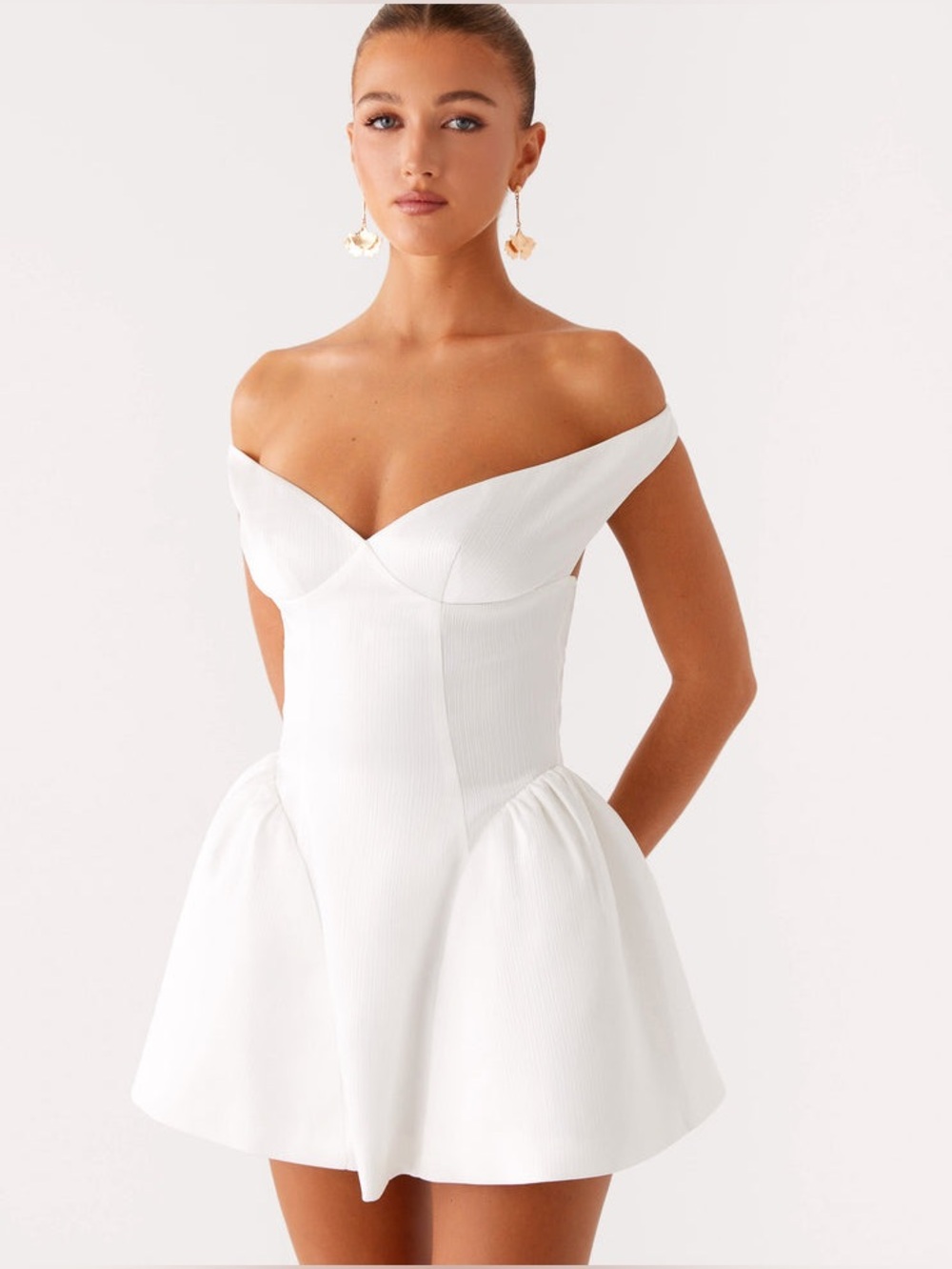 NWT Peppermayo Cavella Mini Dress White Size 8 - Picture 3 of 9